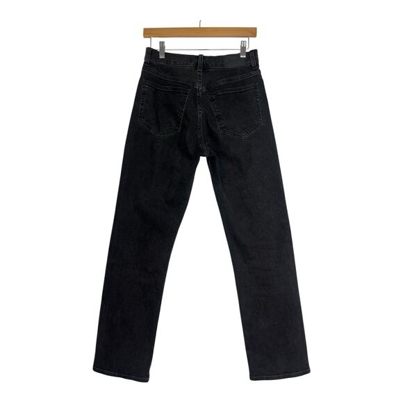 $128 NWT Madewell 90s Straight Leg Jeans Women's Size 26 Black Wash Denim NM186 - Picture 2 of 8